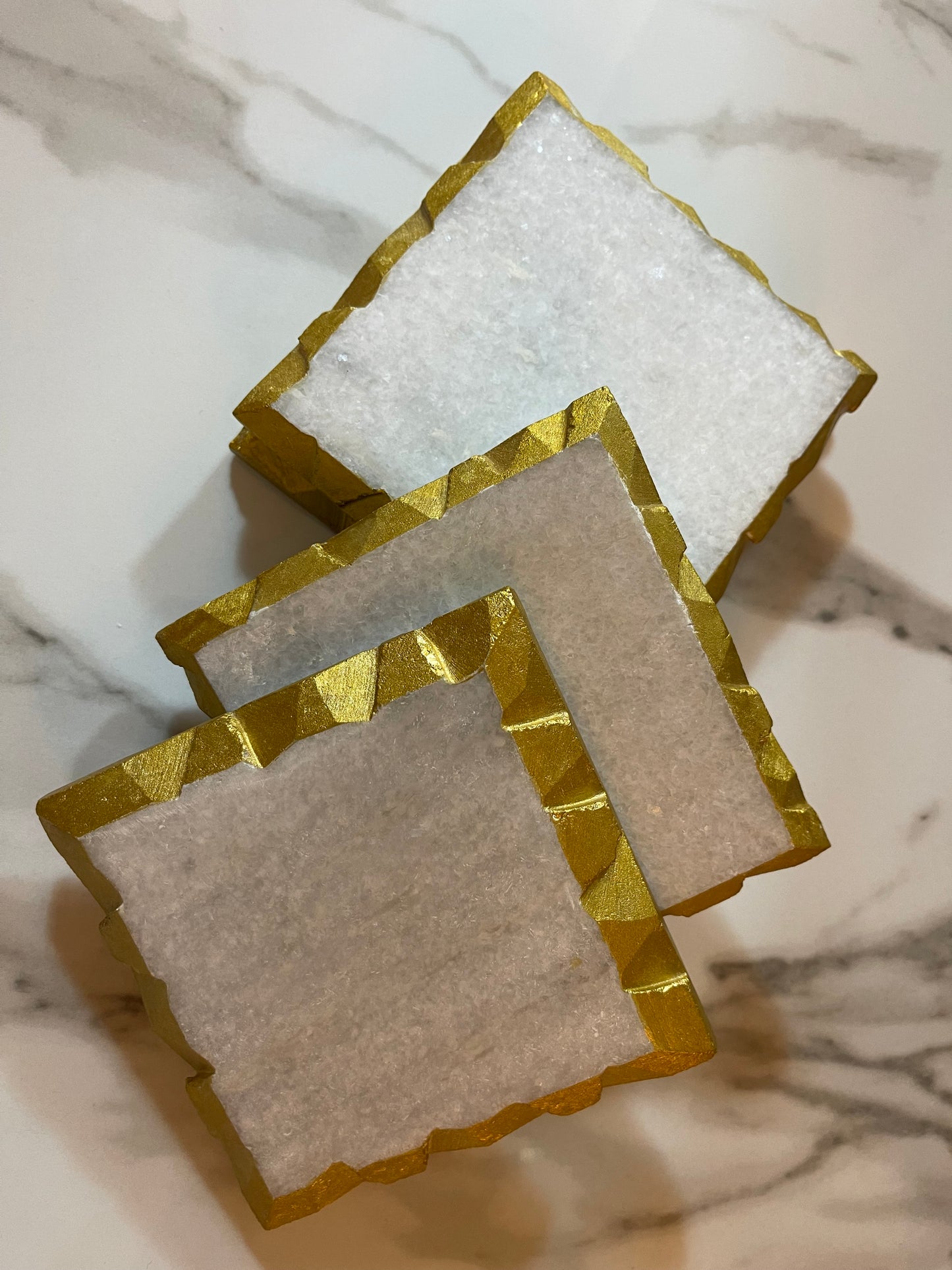 Marble Luxury Hammered Coaster