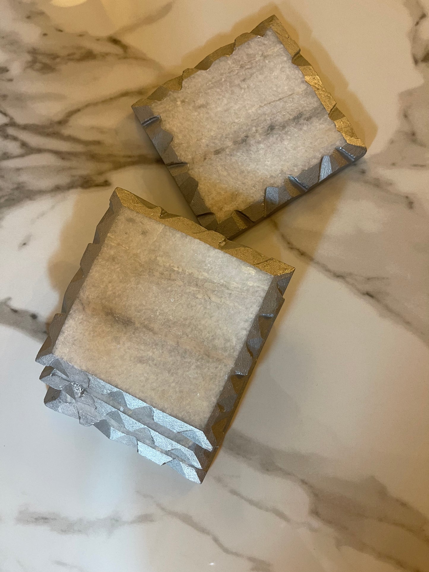 Marble Luxury Hammered Coaster