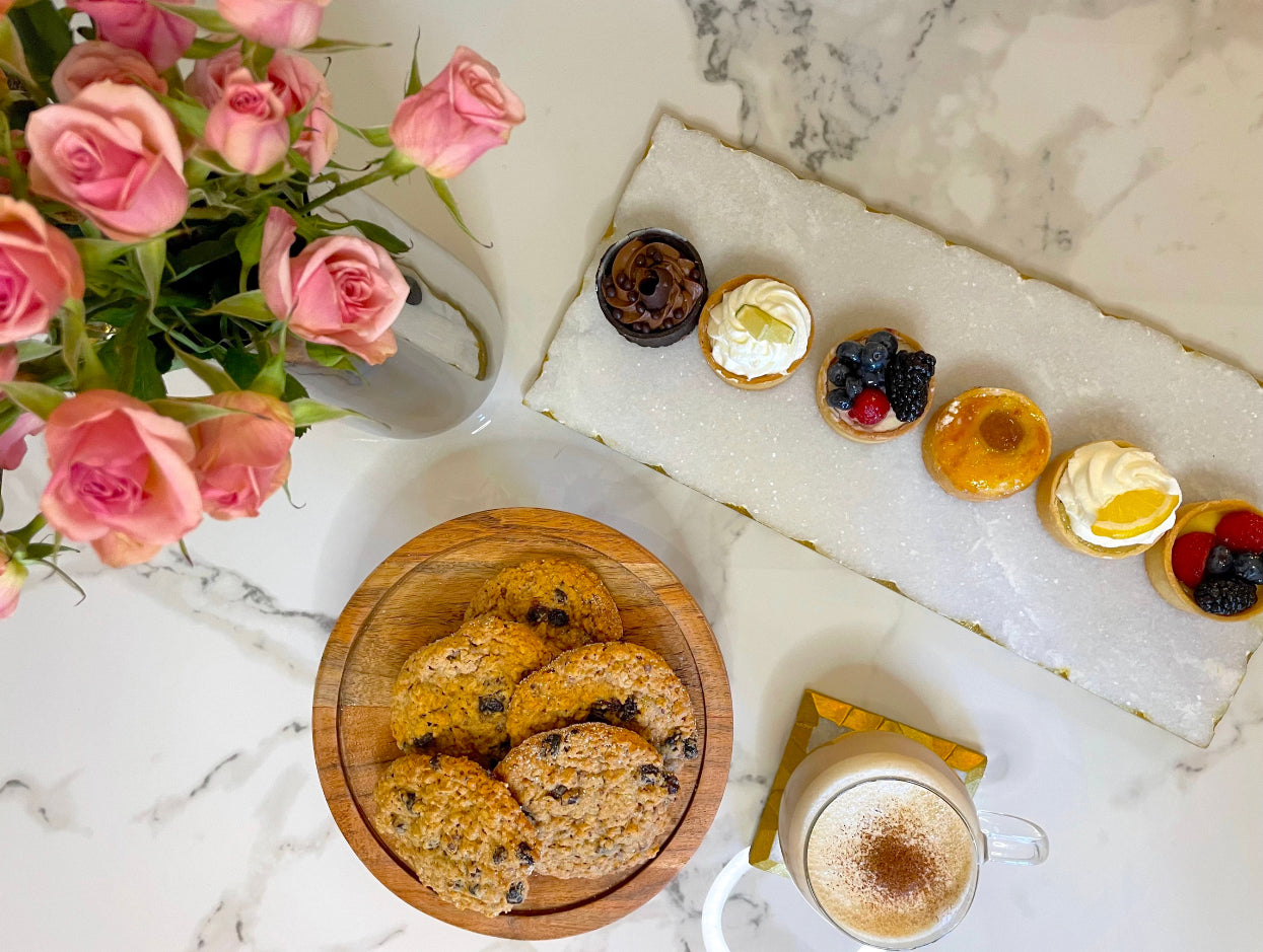 Marble luxury hammered Gold/Silver Tray